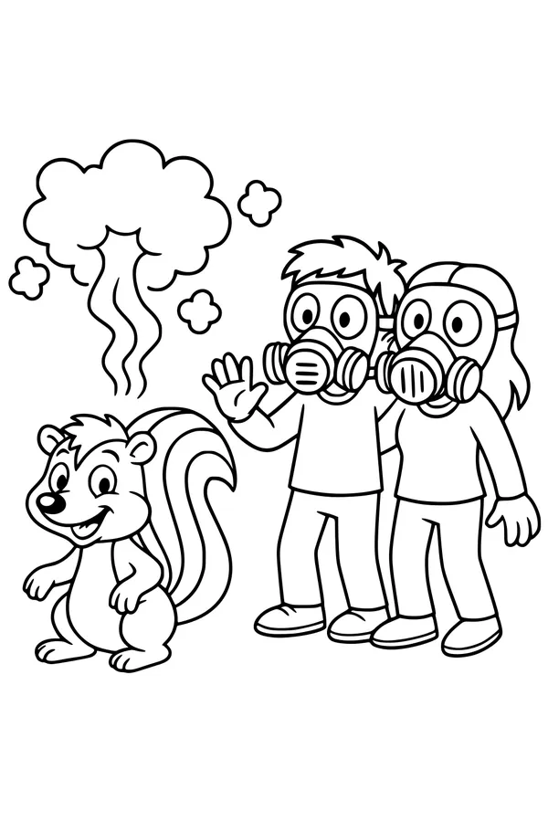 The Skunk Parade With Gas Masks