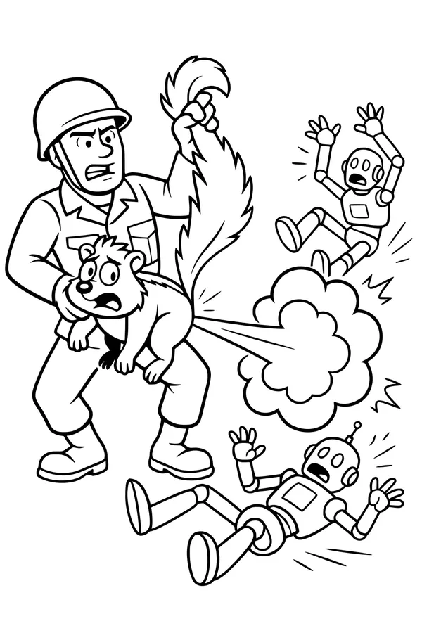 Skunk vs Robots: The Great Stink-Out
