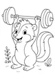 Sammy Skunk Lifts Big Weights Today