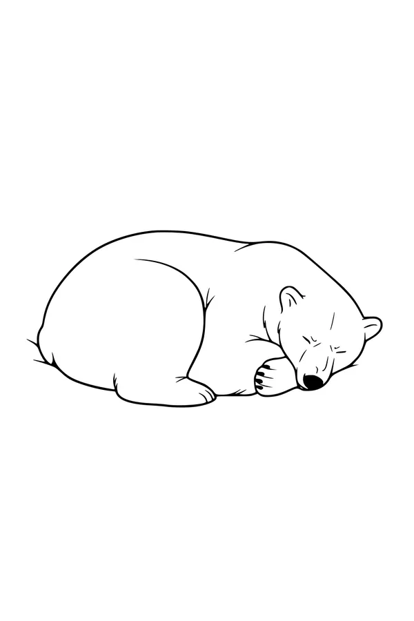Naptime for the Gentle Polar Bear