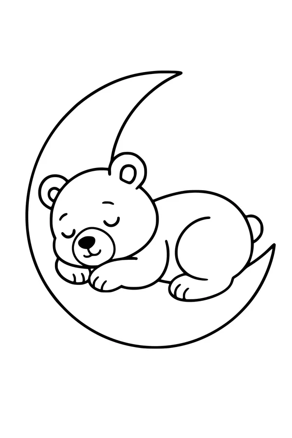 Sleepy Bear’s Moonlit Nap