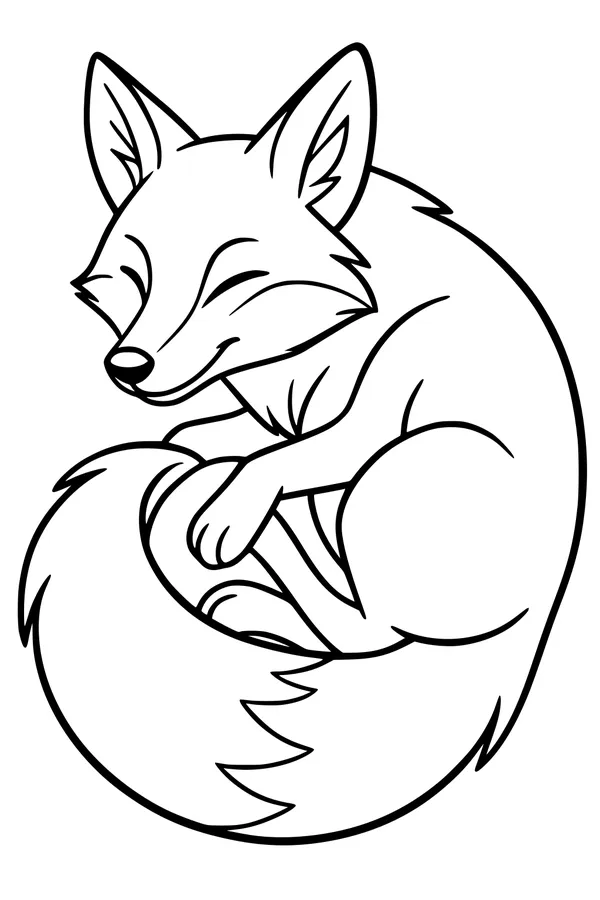 Little Fox Snoozes in the Sun