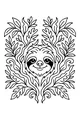 Smiling Sloth in Leafy Jungle Hideout