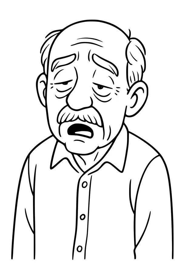 Sleepy Grandpa's Quiet Afternoon