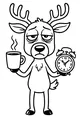 Morning Blues for a Sleepy Deer