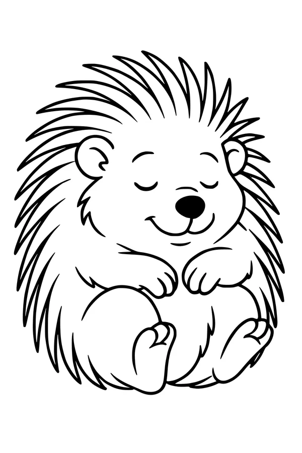 Nap Time for the Sleepy Porcupine