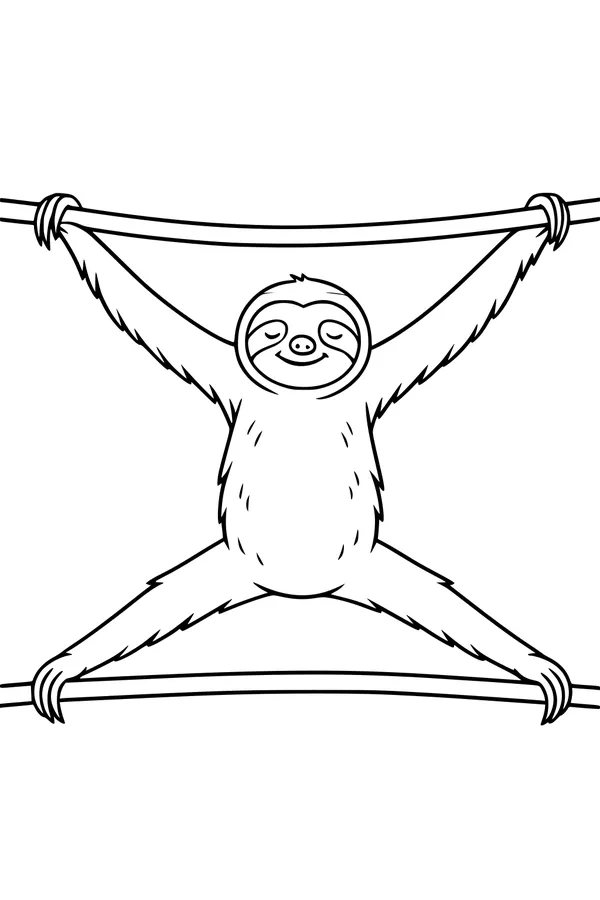 Super Stretchy Sloth Hangs Around