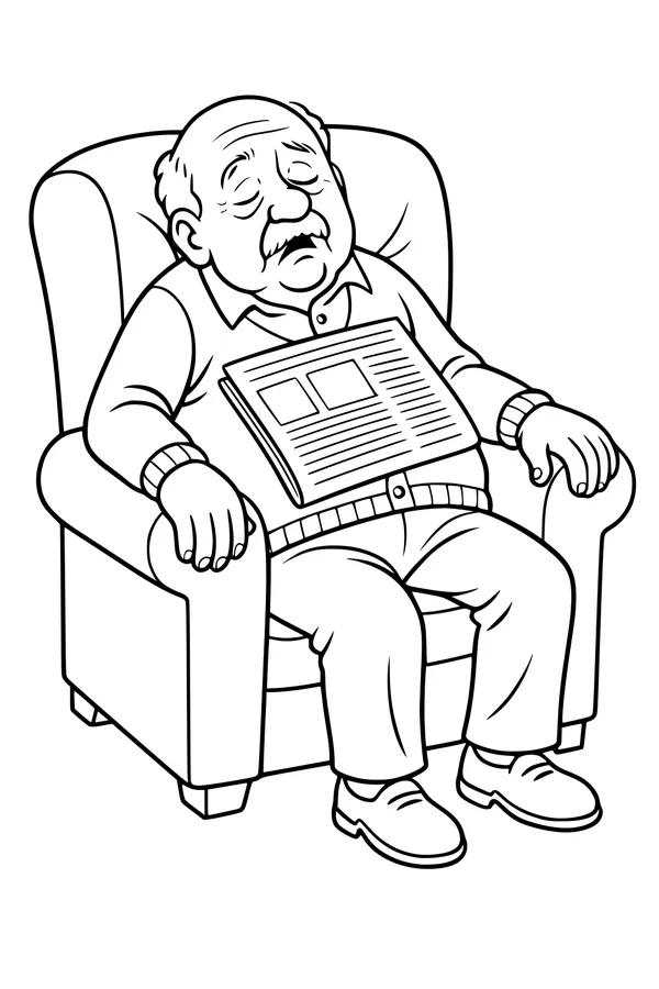 Grandpa's Big Turkey Nap