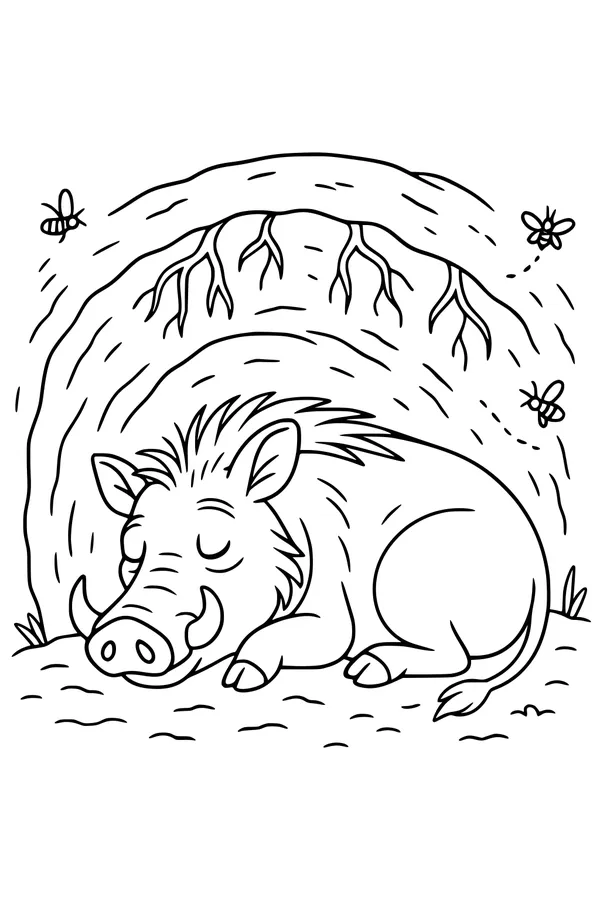 Naptime for Wally the Warthog
