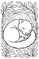 Sleepy Weasel in a Leafy Nest