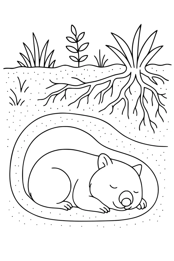 Burrow Naptime: Wombat Family Snuggles