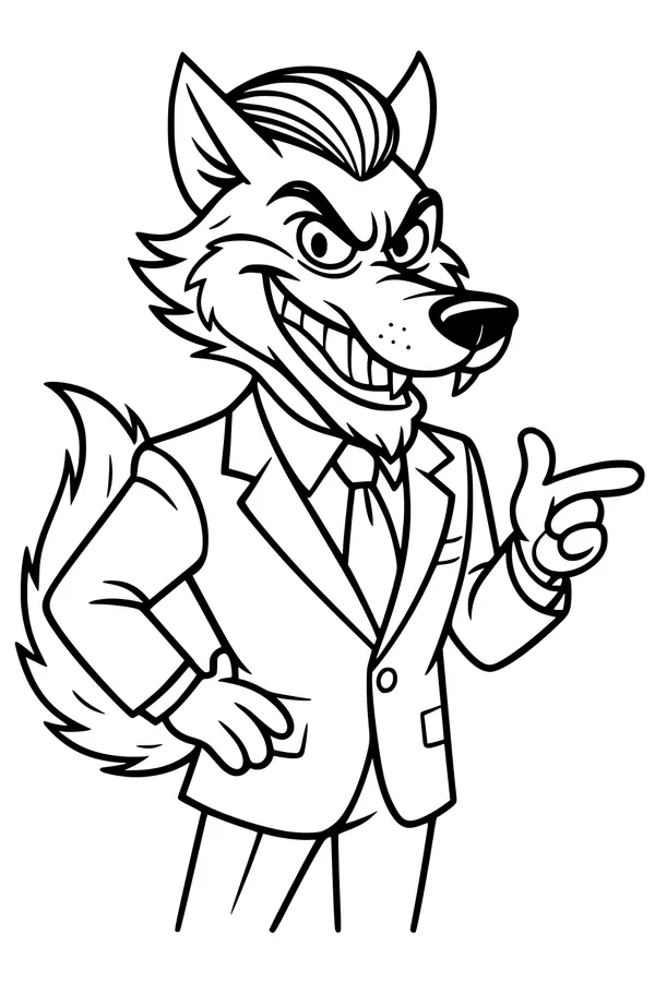 Slick-Tailed Wolf in a Suit