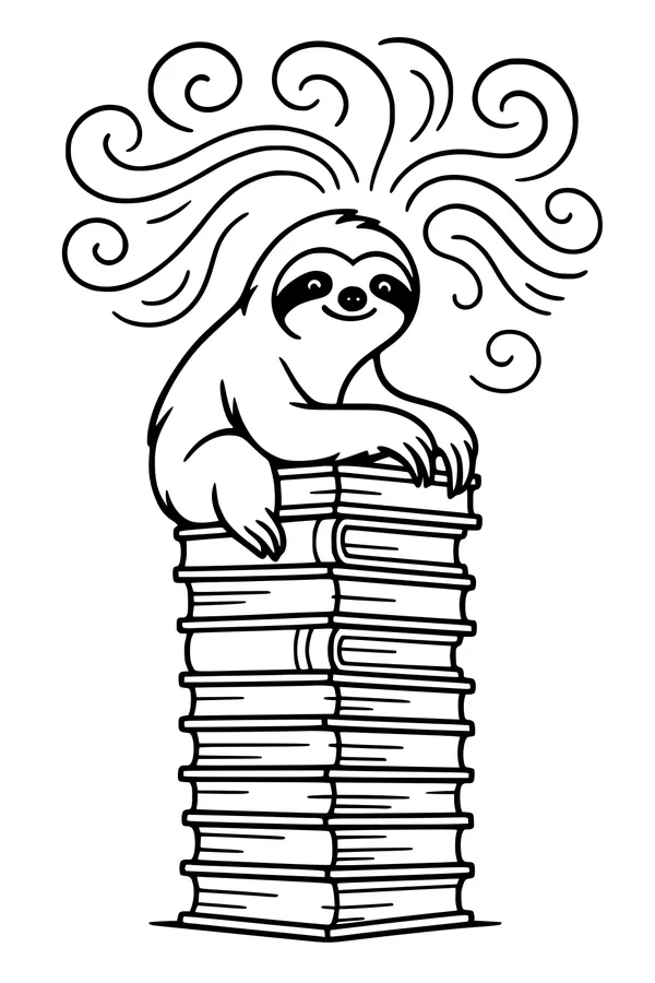 Sammy the Sloth’s Library Perch
