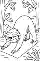 Stretchy Sloth in the Jungle Morning