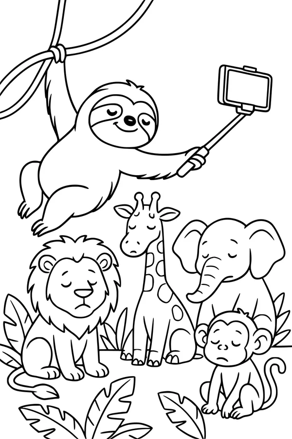 Sloth’s Silly Selfie in the Jungle