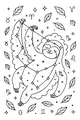 Starlight Sloth in the Night Sky