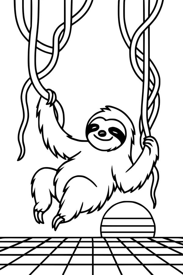 Sunny Swing with Smiling Sloth