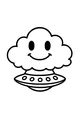 Smiley Cloud Saucer
