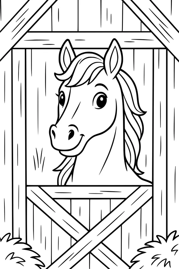 Misty the Happy Barnyard Horse