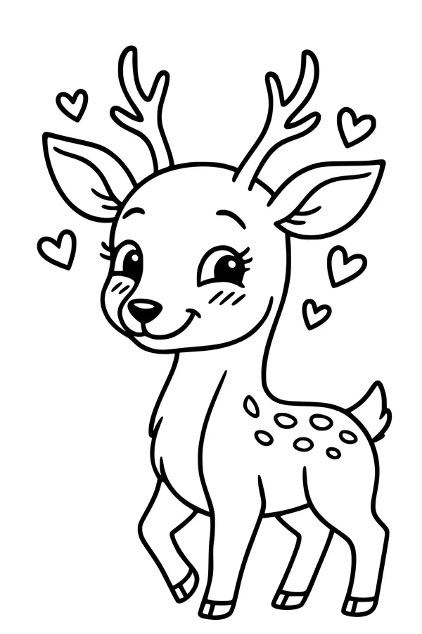 Sprightly Fawn With Sweetheart Spots