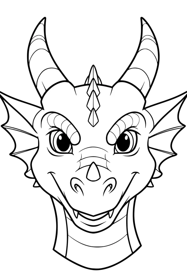 Bright-Eyed Dragon With Big Horns