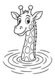 Splashy Day for a Spotty Giraffe