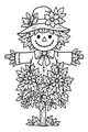 Harvest Scarecrow With Big Blooms