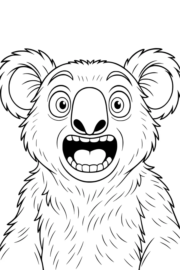 Giggly Koala with Fluffy Ears