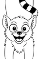 Cheery Lemur With a Stripy Tail