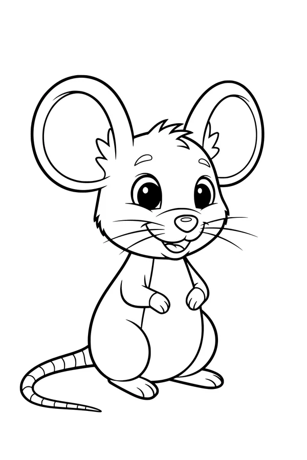 Whiskers the Happy Mouse Smiles Wide