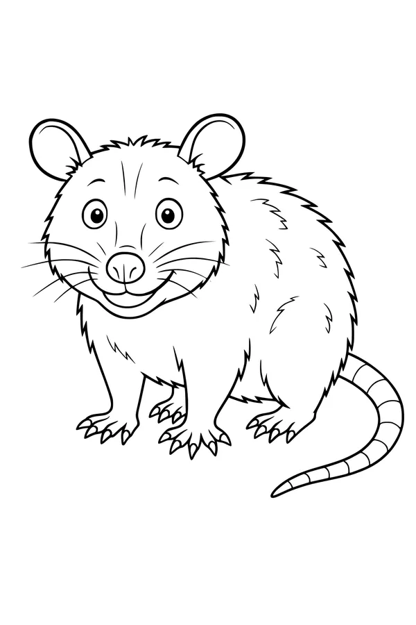 Happy Opossum Wiggle and Grin