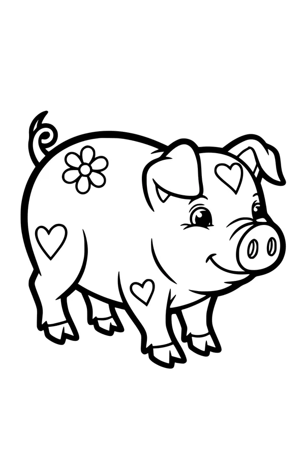 Blossom Pig and Her Happy Hearts