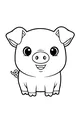 Smiling Piglet with the Curly Tail