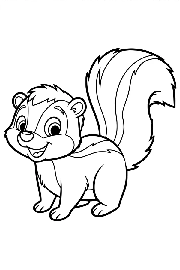 Sunny Morning with Smiley Skunk