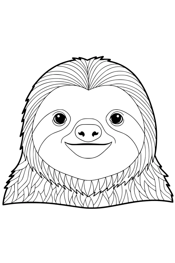 Smiling Sloth With Silky Hair