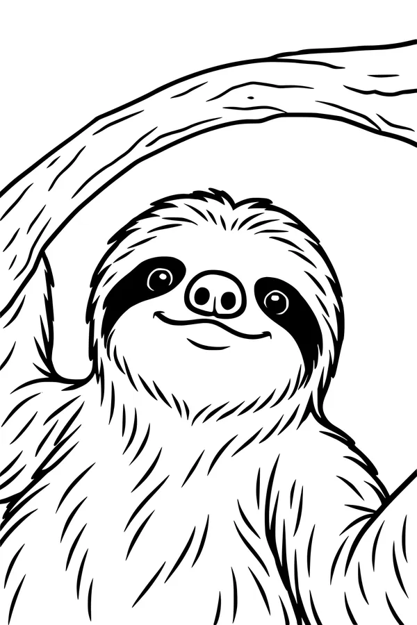 Sunny Branch Sloth Smiles Wide
