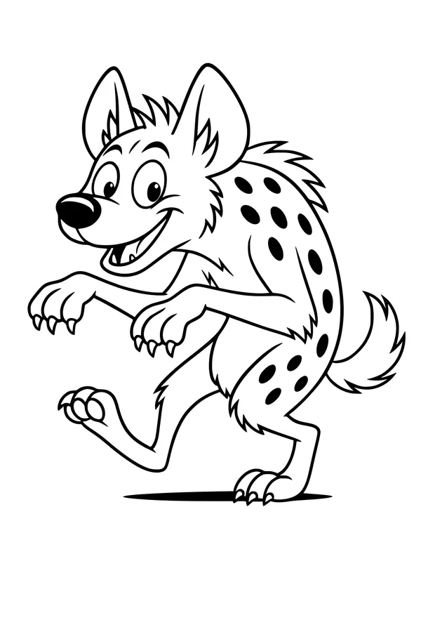 Happy Hyena Strutting in the Sun