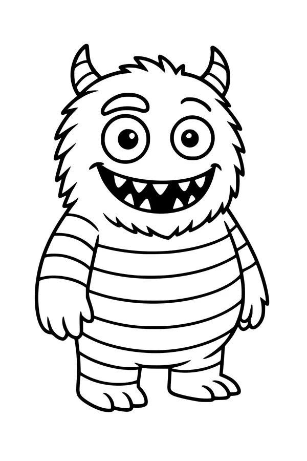 Grinning Stripes, the Friendly Monster