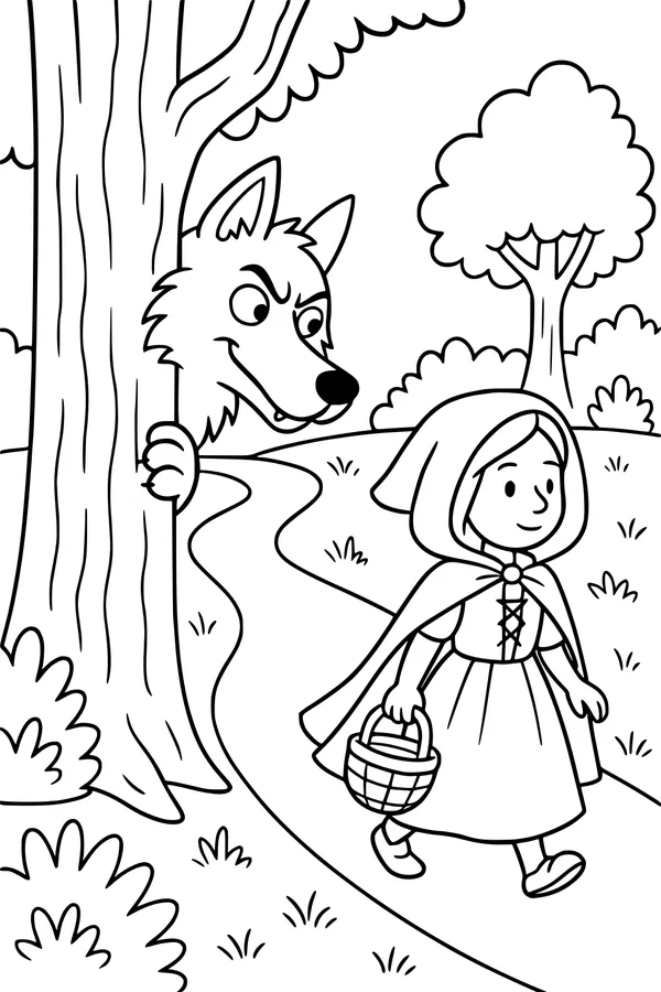 Red Hood and the Sneaky Forest Wolf