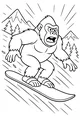Gorilla Zooms Down the Snowy Mountain