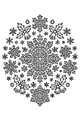 Holly Bells in a Snowflake Circle