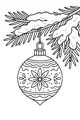 Star Bloom Bauble on Snowy Pine