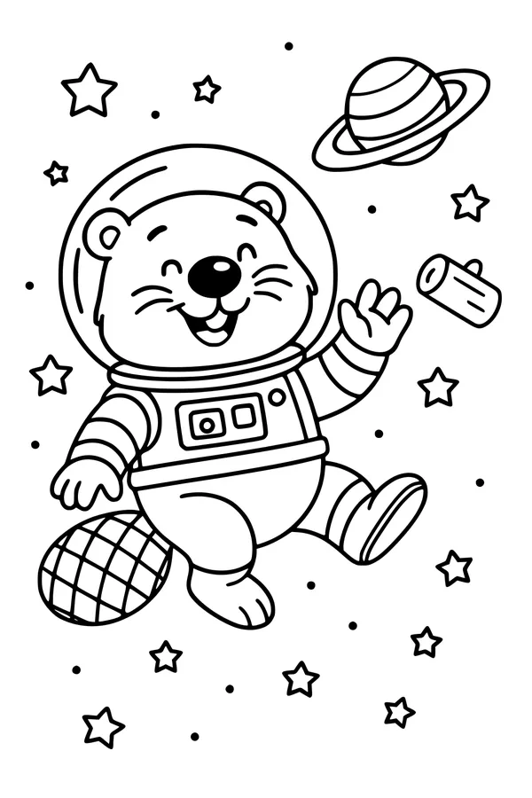 Benny Beaver’s Starlit Spacewalk