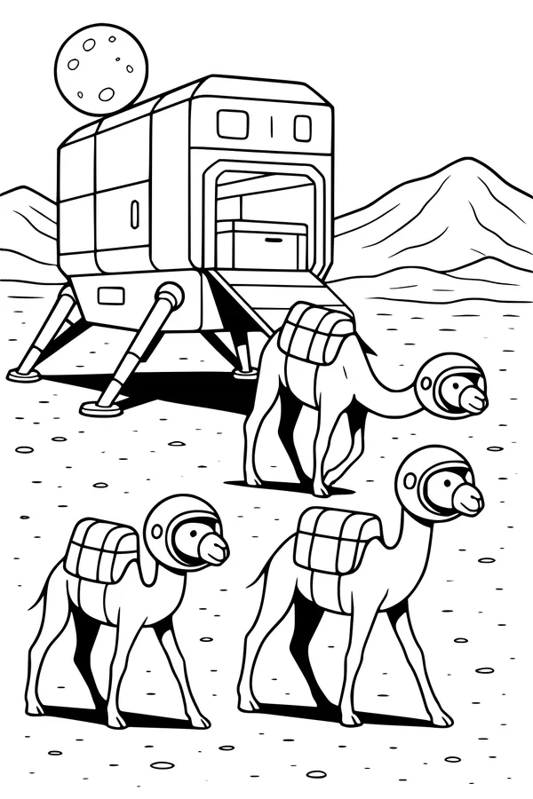Moon Walk with Space Camels