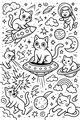Galactic Cats on a Spacey Night