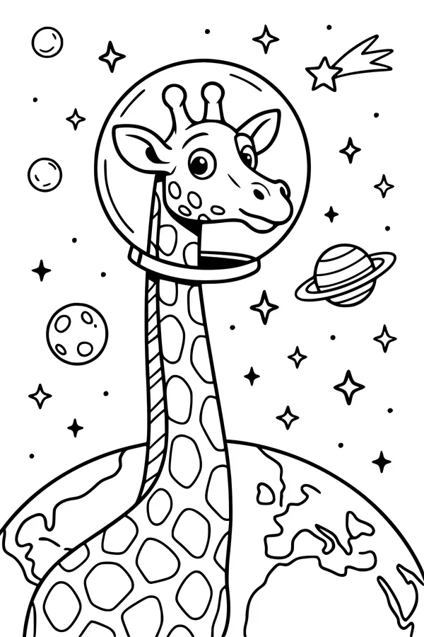 Giraffe Blasts Off Into Outer Space
