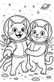 Space Cats and Their Extra-Terrestrial Friend
