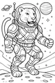 Panther in a Space Suit on the Moon