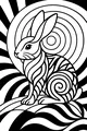 Swirly Rabbit in the Bright Meadow
