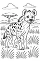 Spotted Hyena Among Savannah Grass
